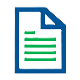 Document icon blue and green lines transparent background