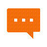 Conversation bubble three white dots transparent background