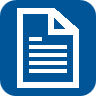 Document icon white fill blue background rounded corners