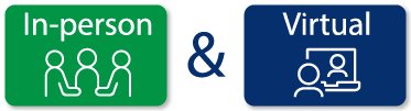 The 2022 Summer Institute will be in-person and virtual In-person-and-Virtual-icons