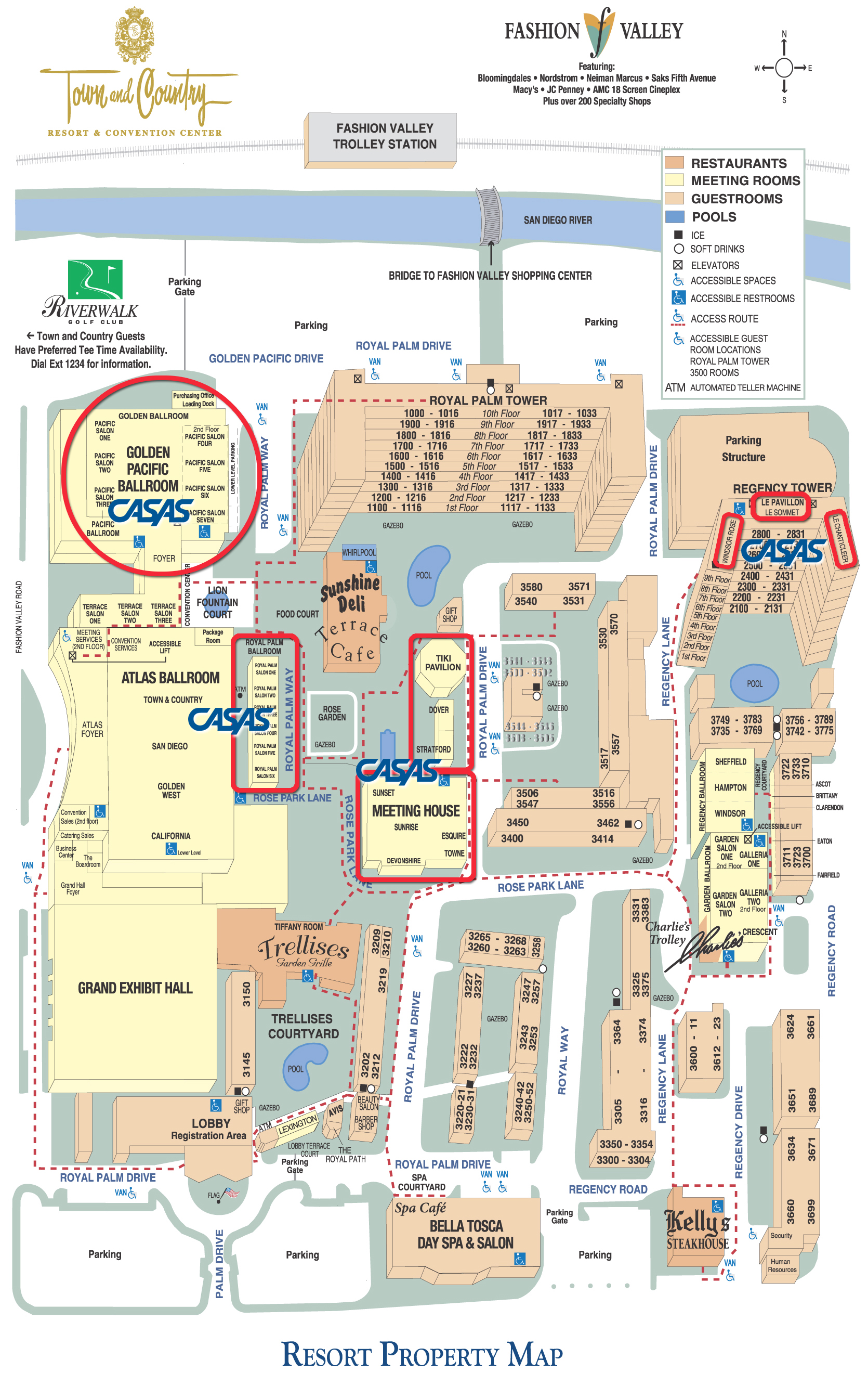 CASAS Summer Institute Hotel Map